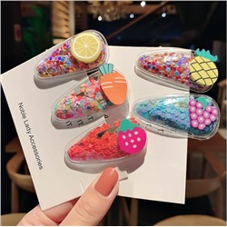 SALE! Набор заколок клик-клак для девочек,  блистер 5 шт. Цвет Микс.