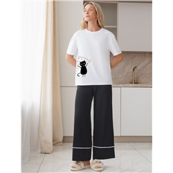 Футболка с принтом свободная эластичная из премиального хлопка