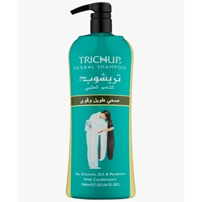 TRICHUP Herbal Shampoo HEALTHY, LONG & STRONG, Vasu (ТРИЧУП (ТРИЧАП) Травяной шампунь-кондиционер ЗДОРОВЫЕ, ДЛИННЫЕ И СИЛЬНЫЕ, Васу), с дозатором, 700 мл.