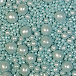 Посыпка микс из рисового драже в глазури "Бирюзовый жемчуг" (190), 50 гр