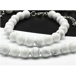 Бусы и браслет из кахолонга шарик гр.8мм, 47см, 17см