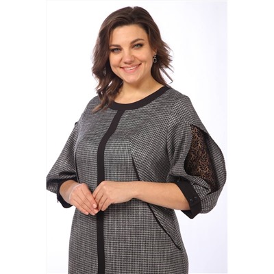 Lady Style Classic 1726/2 серый_с_черным, Платье