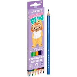 Карандаши цветные  6 цв. deVENTE Teddy Bear  шестигран. грифель 2,8мм к/к 5021414