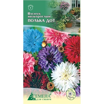 Василек Полька Дот низкоросл, 0,3г (цв.)