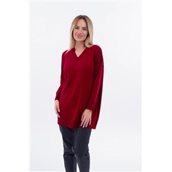 Женский удлиненный джемпер оверсайз с V-вырезом Happyfox