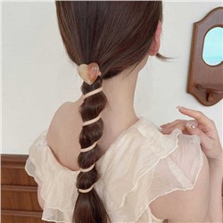 Резинка-пружинка для волос с СЕРДЦЕМ