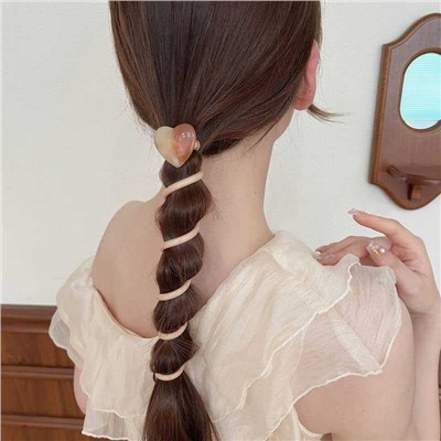 Резинка-пружинка для волос с СЕРДЦЕМ