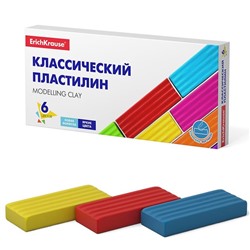 Пластилин  6цв. Erich Krause 96гр. Basic со стеком  50557