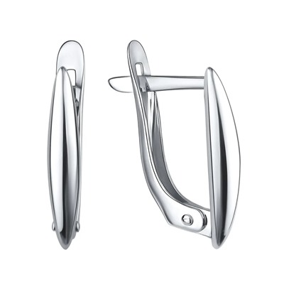 Серьги из серебра без вставки, Л-21365