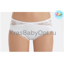 Трусы женские с кружевом / бежевый