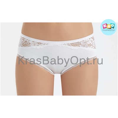 Трусы женские с кружевом / бежевый