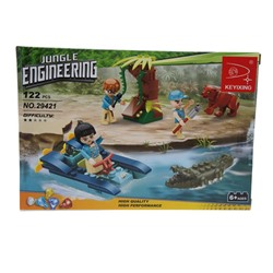 Конструктор Jungle Engineering 122дет. Джунгли 22*15cм / коробка  29421