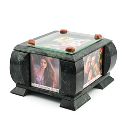 Фотоларец из змеевика с авантюрином коричневым, (Ф2) 235*190*130мм