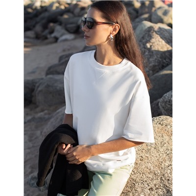 Футболка из тонкого премиального футера с эластаном