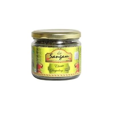 CLASSIC DARJEELING Tea, Sangam Herbals (Чай ДАРДЖИЛИНГ ЛИСТОВОЙ КЛАССИЧЕСКИЙ, Сангам Хербалс), стеклянная банка, 70 г. - СРОК ГОДНОСТИ ДО 4 ИЮНЯ 2025 ГОДА