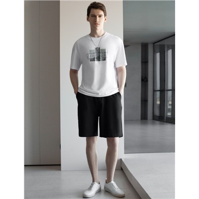 Свободная футболка  с авторским принтом