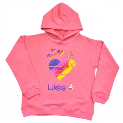 Толстовка подростковая "Likee" -2 (темно-розовый)