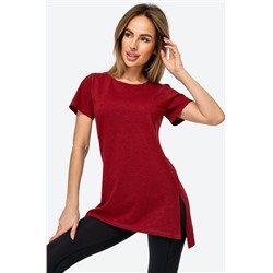 Женская удлиненная футболка с разрезами Happyfox