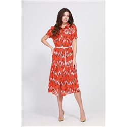Твой имидж 1570 корал+геометрия, Платье
