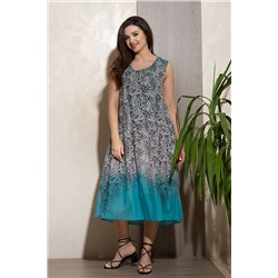 Condra 4323 бирюзовый-черный, Платье
