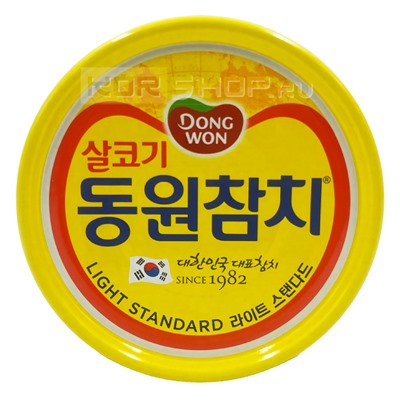 Тунец консервированный в масле Dongwon, Корея, 100 г Акция