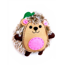 Мягкая игрушка из меха и фетра «Ёжик» своими руками