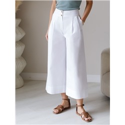 Кюлоты А-силуэта из легкого хлопкового поплина