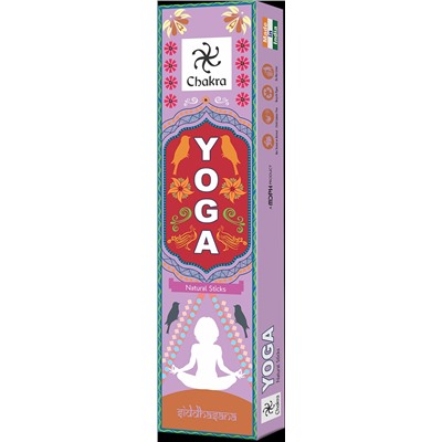 Chakra Yoga SIDDHASANA Natural Sticks, Zed Black (Чакра Йога СИДДХАСАНА натуральные благовония палочки, Зед Блэк), уп. 15 г.