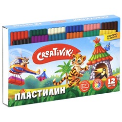 Пластилин 12цв. Creativiki 180г ПЛ12КР