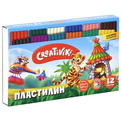Пластилин 12цв. Creativiki 180г ПЛ12КР