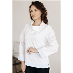 Блузка белая с длинными рукавами