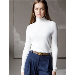 Свитер тонкой вязки в рубчик из вискозы