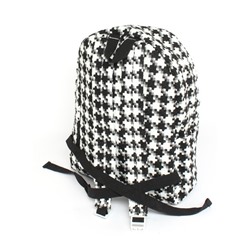 Рюкзак жен текстиль CZ-6952,  1отд,  3внут+4внеш.карм,  черный/белый 256362