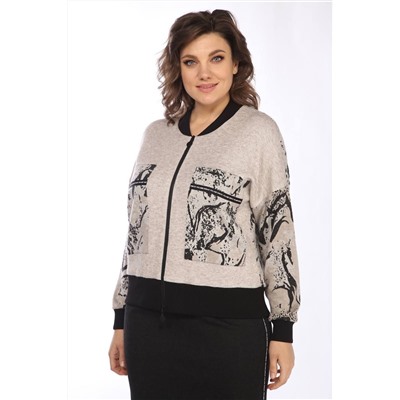Lady Style Classic 2472/2 черный_с_бежевым, Юбка,  Жакет