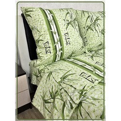 Постельное белье Шуйская бязь Бамбук зеленый 5758-2
