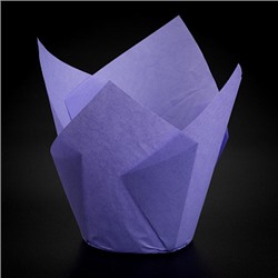 Капсула - тюльпан для выпечки Сиреневая 80*50, 20 шт