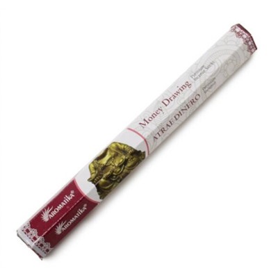 Aromatika MONEY DRAWING Incense Sticks (ПРИВЛЕЧЕНИЕ ДЕНЕГ ароматические палочки, Ароматика), шестигранник, 20 г.