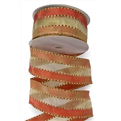 Лента декоративная 6,3 см*25 ярд (63-360) в ассортименте
