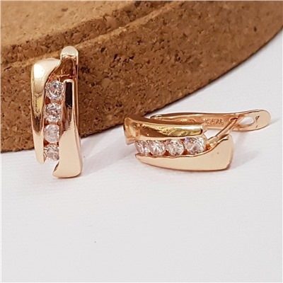Серьги коллекция "Дубай" покрытие позолота,6039, арт.347.699