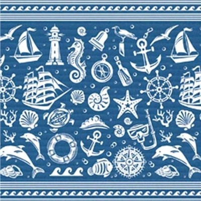 Бумага упаковочн. Морская  70*100см /рулон  УБ-1604