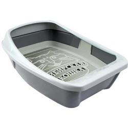 Туалет Сибирская кошка Евро глубокий с сеткой и бортиком 44*32*16
