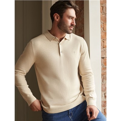 Джемпер-поло из хлопка с нейлоном