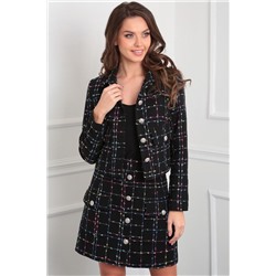 LeNata 21306 клетка, Юбка,  Жакет