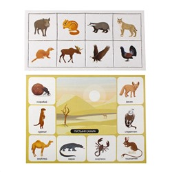 Обучающее картонное лото для детей «Кто где живет»