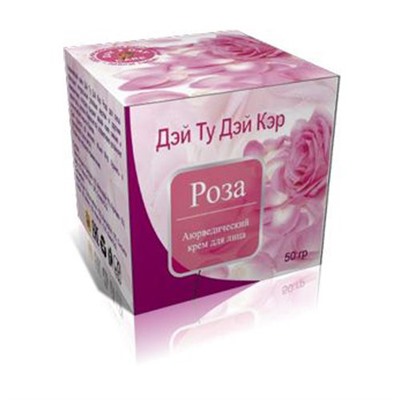 Ayurvedic Moisturizing Cream ROSE, Day 2 Day Care (Аюрведический крем для лица РОЗА, Дэй ту Дэй Кэр), 50 г.