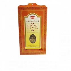 Festival Pack PRECIOUS FIVE Exotic Incense Sticks, Hem (Подарочный набор ДРАГОЦЕННЫЙ - 5 ароматов в одном наборе), 1 уп.