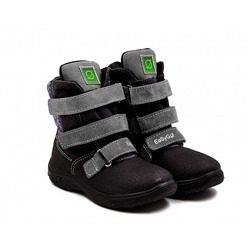 СДУ018Т-031 черн/оранж Сапоги зима для мальчиков (23-28)/6