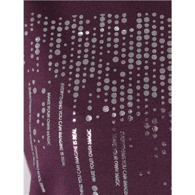 Нарядная футболка с блестящим принтом