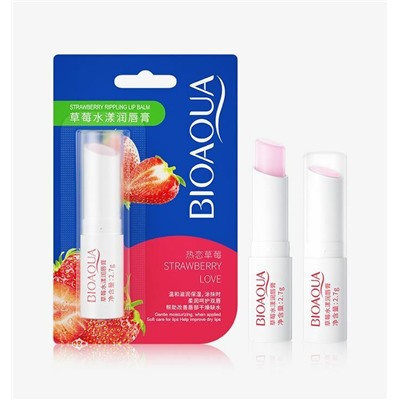 УЦЕНКА! BIOAQUA, Клубничный бальзам для губ, 2,7 гр.