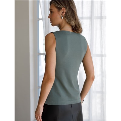 Топ из премиального хлопка с эластаном